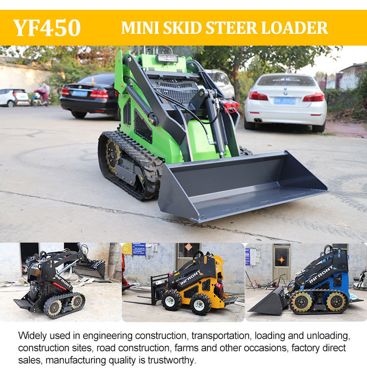 Free Shipping! ! Cheap Mini Skid Steer Loader Diesel Mini Skid Steer Brand New Loaders for Sale Wheel Loader Mini 380kg 500kg