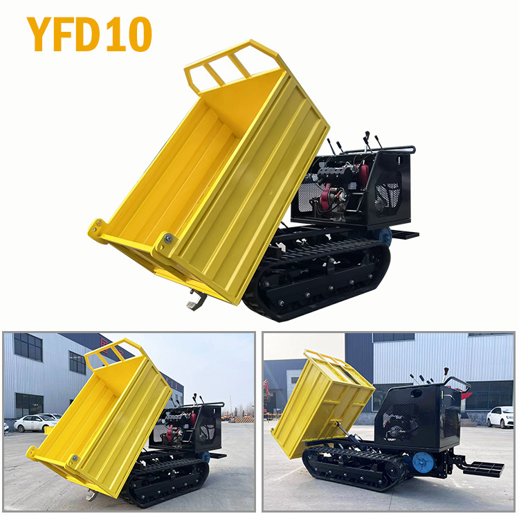 0.8t 800kg Self Loading Tracked Dumper Mini Crawler Dumper Diesel Transporter Dumper