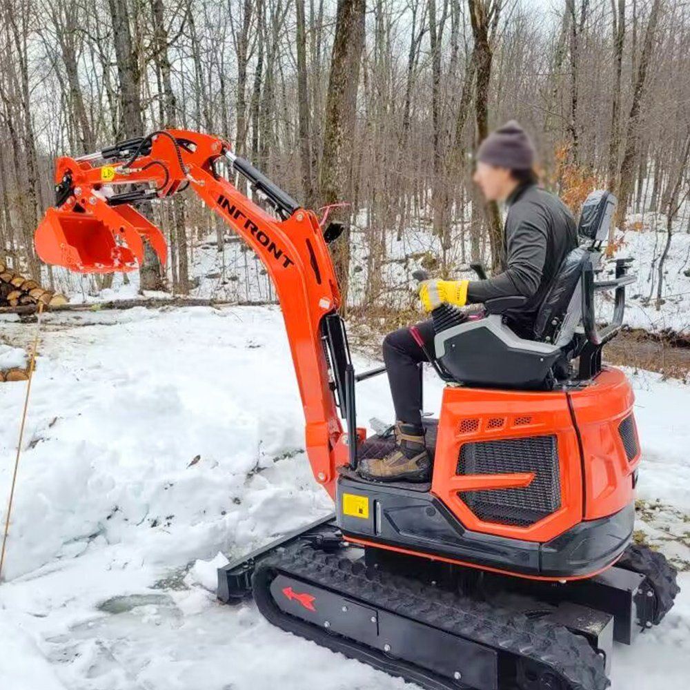 1.8 Ton Crawler Mini Excavator with Boom Swing and Closed Cabin