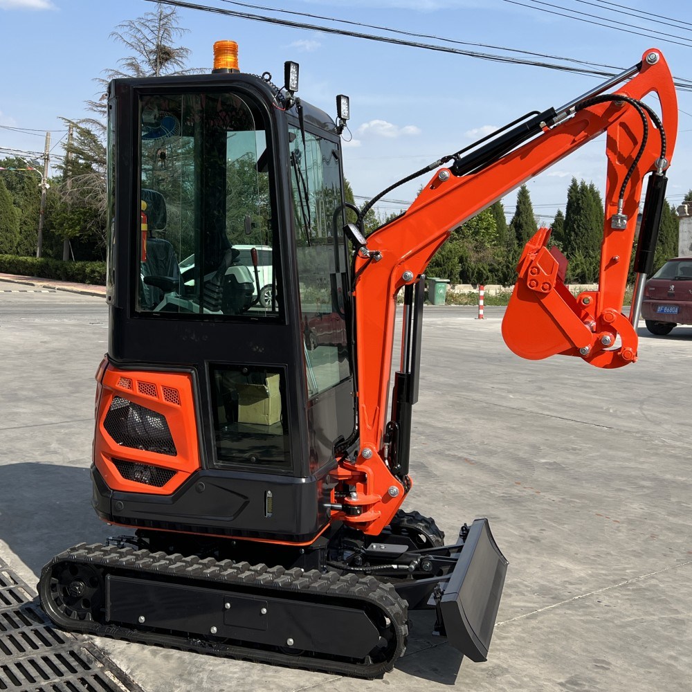Ready for Shipping CE EPA Eurov Digging Machine Stock Available Support Customize Diesel Engine 1.8 Ton 1 Ton Mini Excavator with Cabin