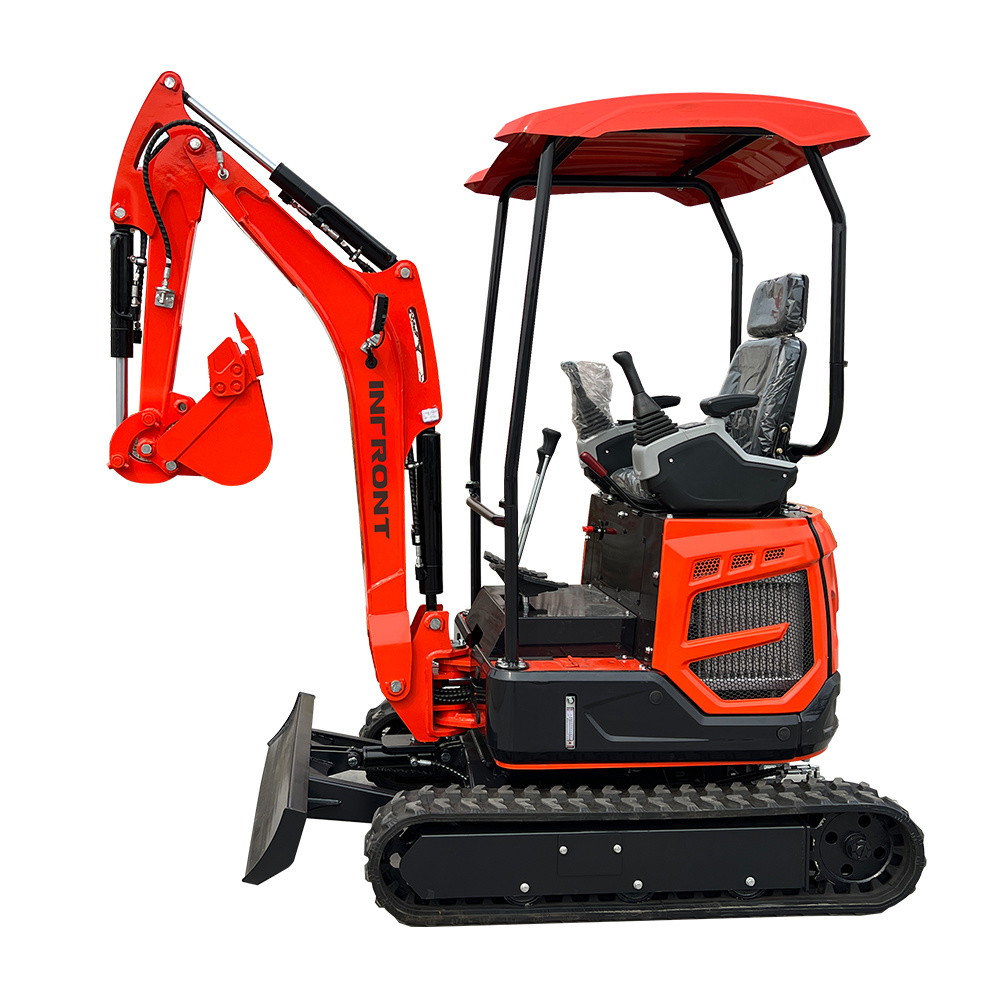 Infront Factory Wholesale Compact Agriculture Machinery 2 Ton Mini Excavator with Boom Swing Digger