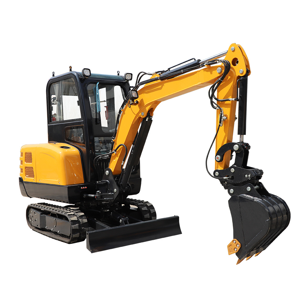 Factory Straight Hair 1.2 Ton 2.5 Ton 3 Ton 3.5 Ton Mini Excavator with Big Arm Side Swing and Chassis Telescopic