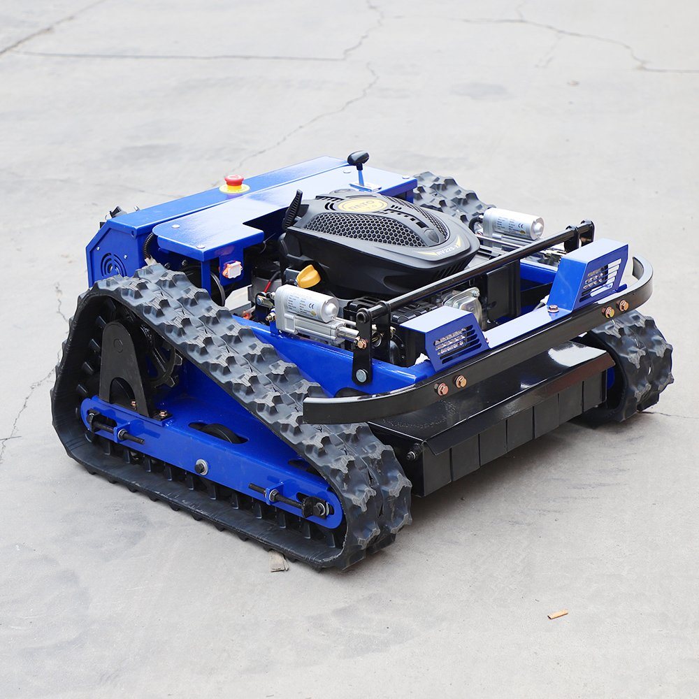 Paddy Field OEM Crawler Brush Cutter Grass Cutting Machine Remote Control Lawn Mower