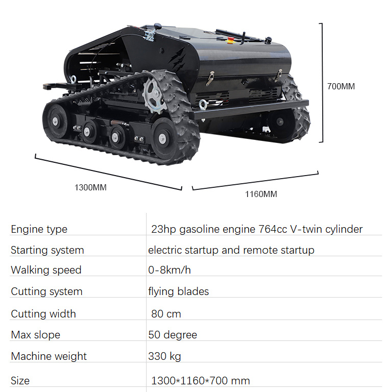 2024 New Remote Control Snow Blower Robot Radio Remote Control Snow Thrower Machine