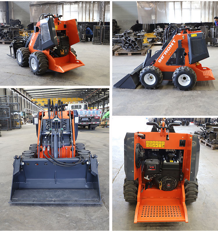 Wheel Tracked Skid Steer Loader Mini 500kg 700kg 850kg 950kg Skid Steer Loaders with Bucket Mixer Attachment