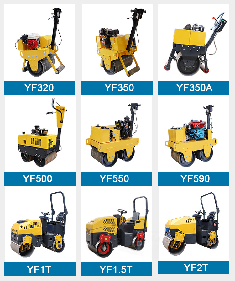 Industrial Compactor Machine Road Construction Machine Diesel Gasoline Asphalt Rollers