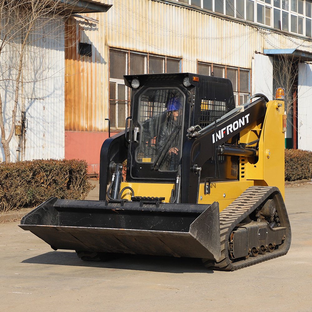 Factory Supply Front Mini 4 Wheel New Energy Electric Skid Steer Loader with Multiple Configurations for Household Use