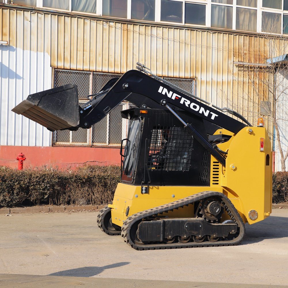 75HP Skid Loader 1000kg Track Skid Steer Loader Mini Front End Crawler Skid Loader for Snow or Parts