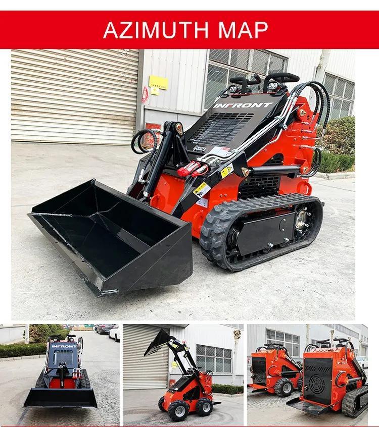 EPA 25HP Diesel Track Skid Steer Loader 500kg Mini Skid Steer Loader with Backhoe Excavator
