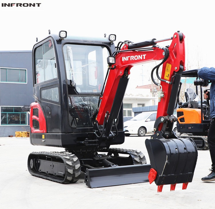 OEM Chinese Mini Excavator 2 Ton 1 Ton 1.7 Ton Digger Cabin Mini Excavator for Sale