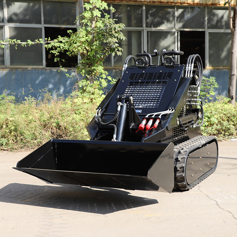 Gasoline Home Garden Use Rubber Track Mini Skid Steer Loader with Free Bucket