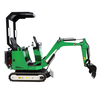 Chinese Brand CE EPA Eurov Approved Engine Stock Available Mini Digger 1 Ton Excavator Prices Attachments Optional 1000kg