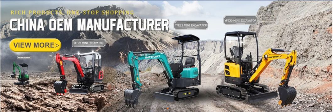 Infront Factory Directly Sale Mini Excavator 2 Ton with Enclosed Cabin for Sale