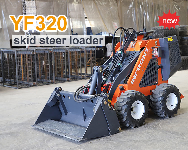 Wheel Tracked Skid Steer Loader Mini 500kg 700kg 850kg 950kg Skid Steer Loaders with Bucket Mixer Attachment