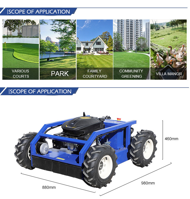 Remote Control Slope Lawn Mower with Best Quality RC Mowers