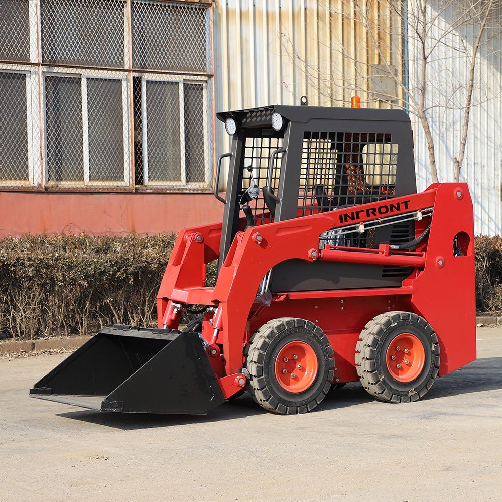 China Top Brand Earthmoving Machinery 3ton Mini Wheel 375A Skid Steer Loader with Diesel Engine