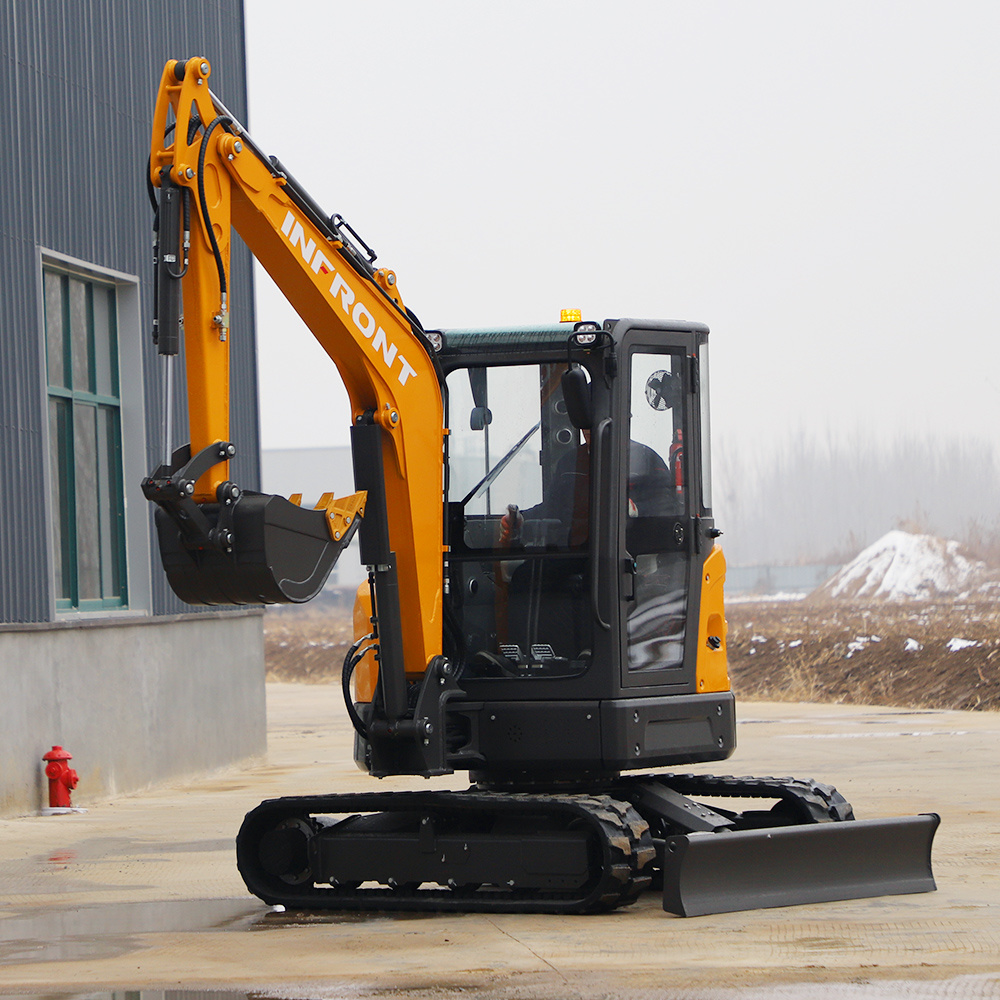 China Factory Direct Sale 3 Tons Small Diesel Excavator Home Lawn Mower Crawler Mini Excavator