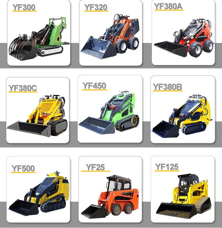 China Factory Mini Skid Steer Loader Infront Skidsteer Loader for Sale