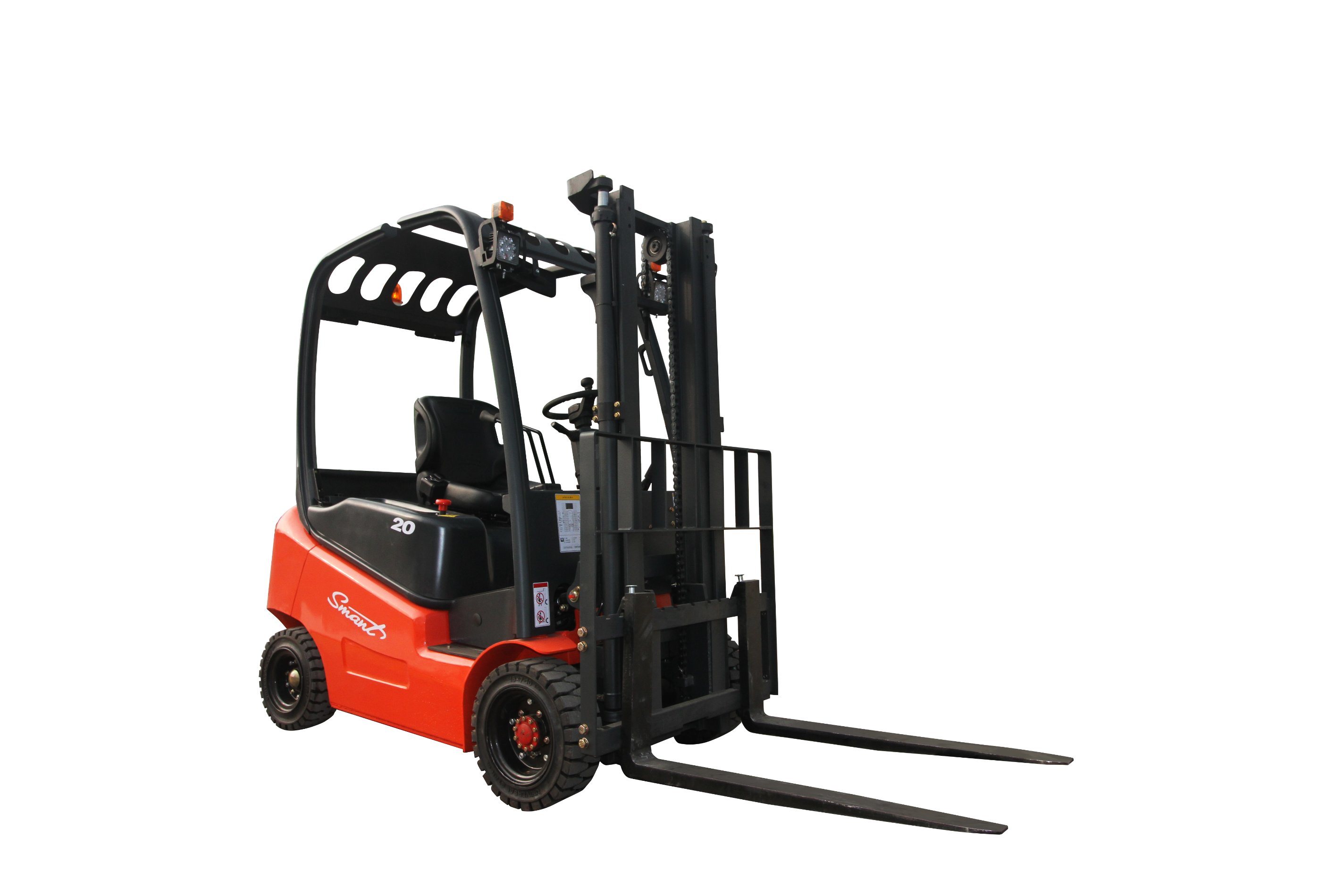 Lead-Acid Battery 4 Wheel 2 Ton Electric Forklift with EV Charging Gun