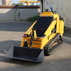 Infront Gasoline Engine Wheel Track Skidsteer Loader Mini Skid Steer Loader with 4 in 1 Bucket