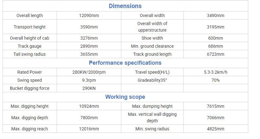 Cheap Price GM Crawler Infront Construction Machinery Hydraulic 50 Ton Excavator