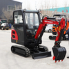 Japan Engine Approved Small Excavator 1.5 Ton 2 Ton 3.5 Ton Mini Crawler Excavator with Hydraulic Thumb Bucket