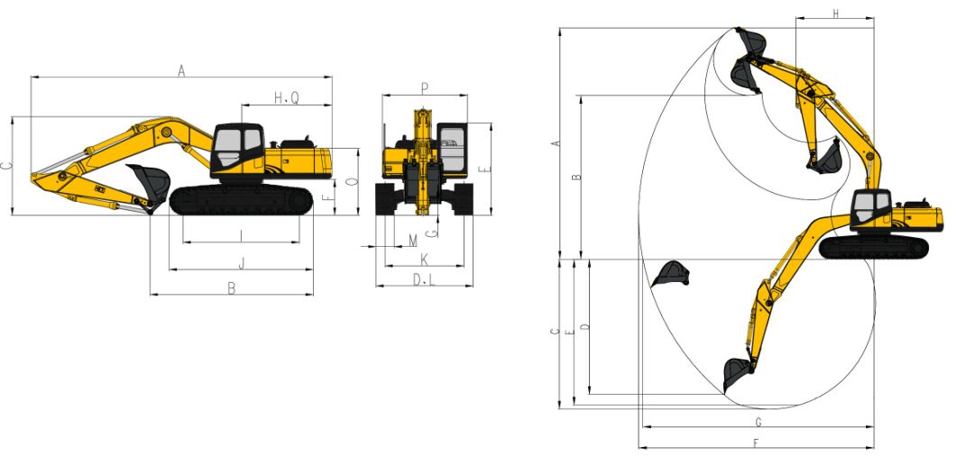 Hydraulic Transmission Equipment 46 Ton Engineering Excavator with Cheap Price