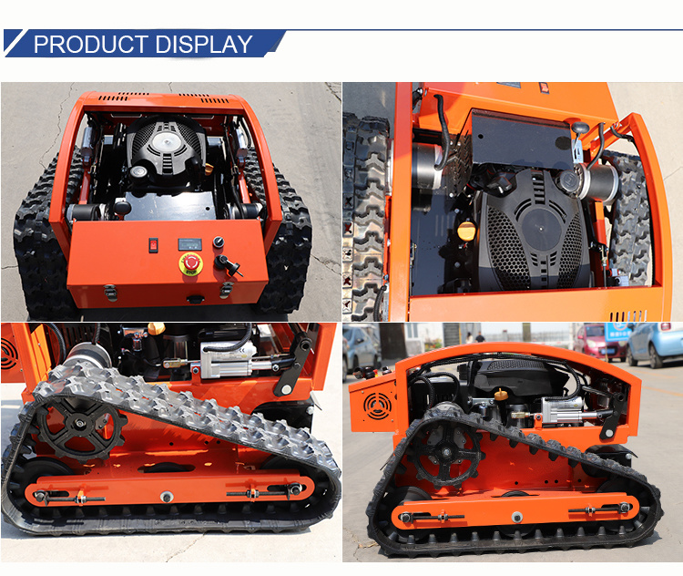 2024 New 9.5HP Robot Remote Control Lawn Mower Lithium Battery Crawler Lawn Mower with Snow Shovel