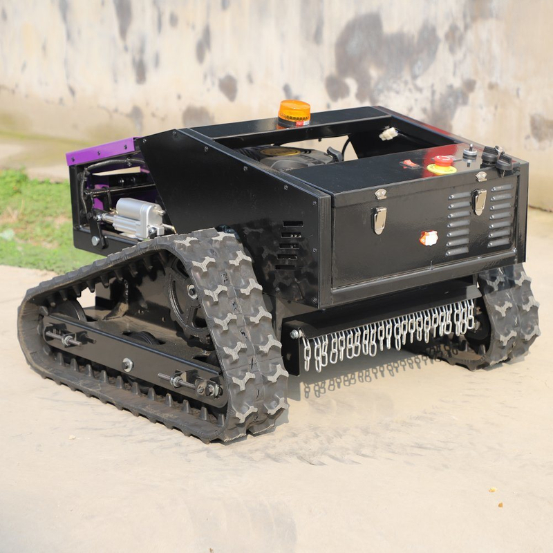 2024 New 9.5HP Robot Remote Control Lawn Mower Lithium Battery Crawler Lawn Mower with Snow Shovel