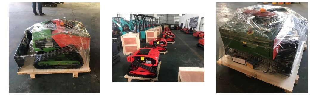 2024 New Robot Remote Control Lawn Mower Lithium Battery Crawler Lawn Mower with Snow Shovel