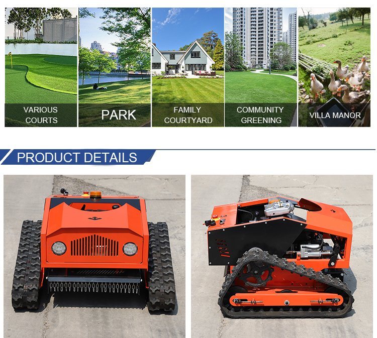 Lawn Tractor Crawler Robot Remote Control Grass Cutting Machine Lawn Mower