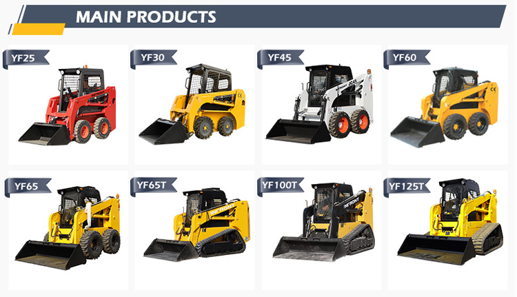 China Top Brand Earthmoving Machinery 3ton Mini Wheel 375A Skid Steer Loader with Diesel Engine