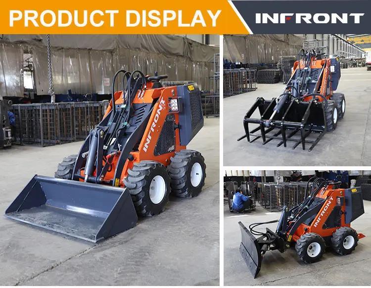 EPA 25HP Diesel Track Skid Steer Loader 500kg Mini Skid Steer Loader with Backhoe Excavator