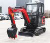 2 Ton 3 Ton Machine Hydraulic Excavator Mini Excavators with Closed Cabin