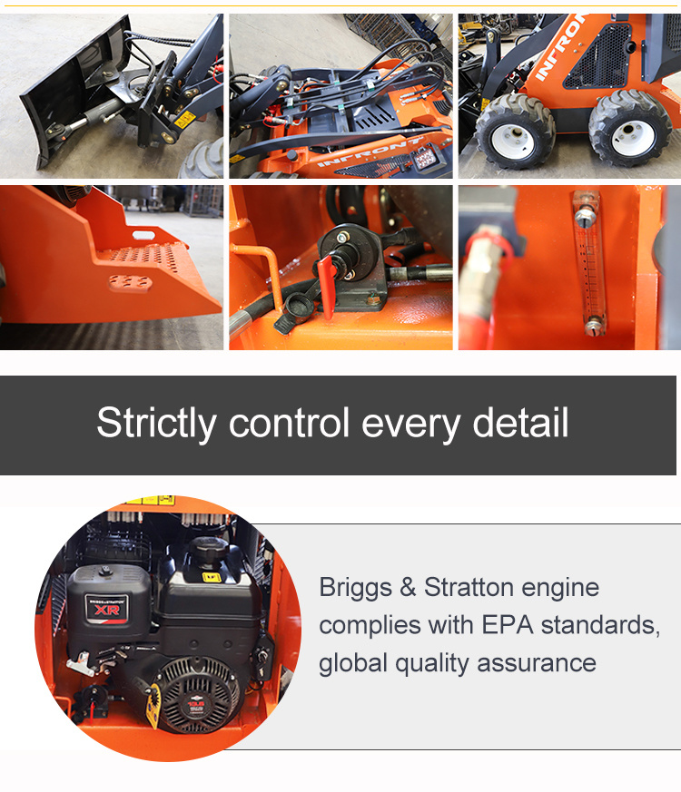 New 25HP Cheap Mini Track Crawler Skid Steer Loader with Euro 5 Diesel Engine