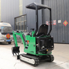 China Mini Digger Wheel Hydraulic 1 2 Ton Mini Excavator 1ton Wheeled Excavator for Sale Price