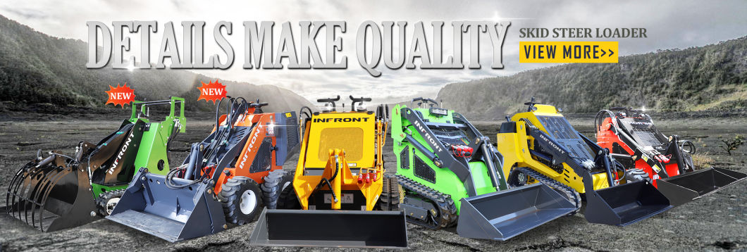 Free Shipping Mini Skid Steer Loader Wheel Electric Tracked Skid Steer Loader with Attachments