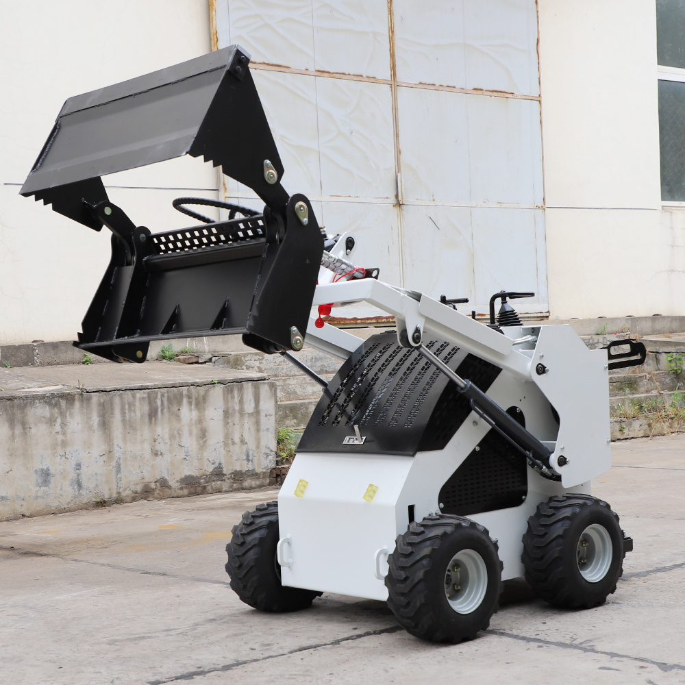 Mini Wheel Skid Steer Loader Front End Loader with Attachments CE Certificate