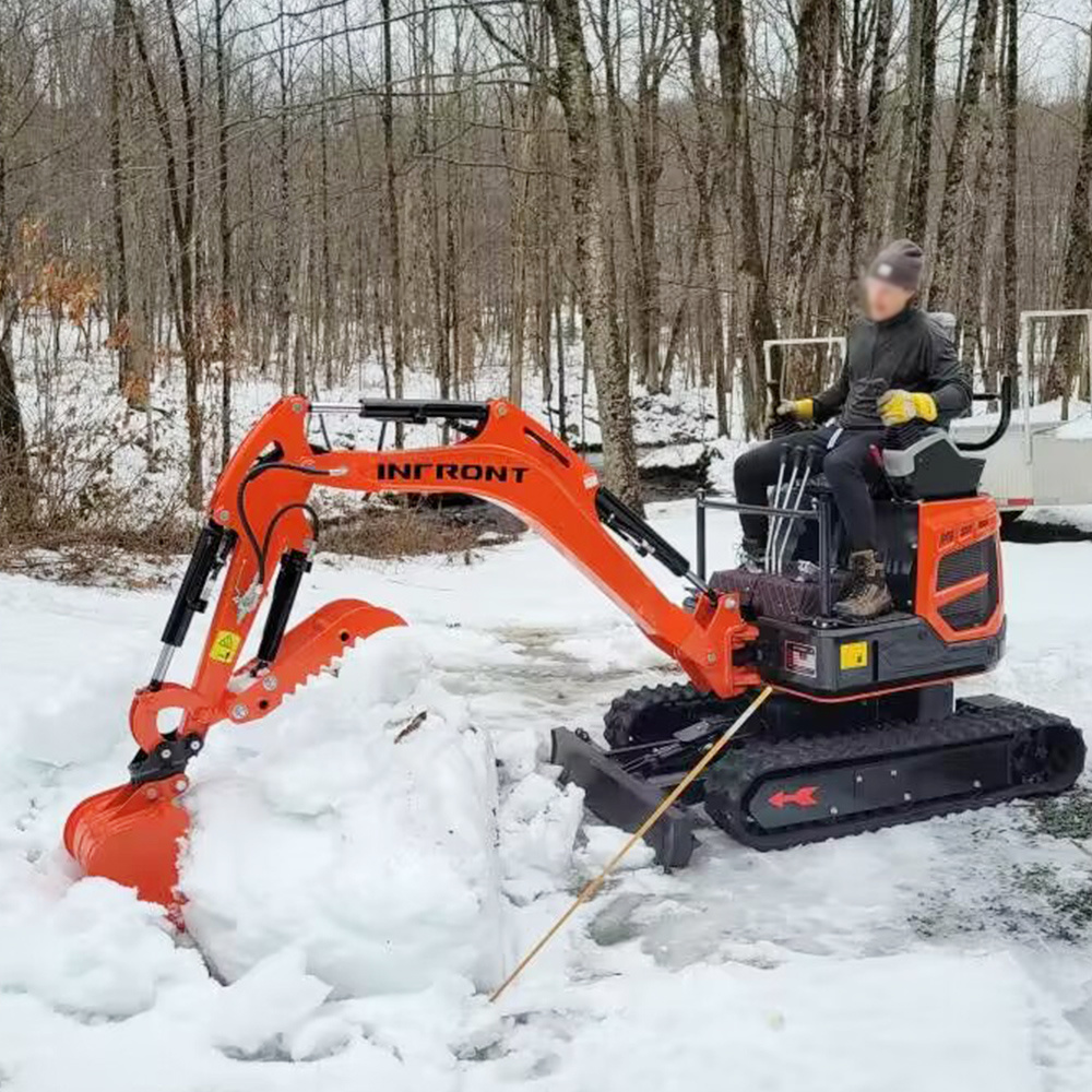 Infront Factory Wholesale Compact Agriculture Machinery 2 Ton Mini Excavator with Boom Swing Digger