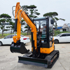 Factory Supply 0.8 1.2 1.5 2 Tons Digging Machine Mini Size Crawler Drive Digger High Quality Excavators