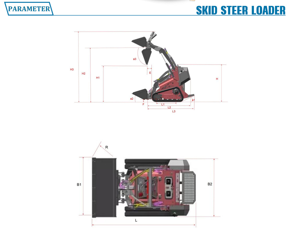 Skid Steer Loader Attachment Power Rake/Concrete Mixer/Stump Grinder for Forestry