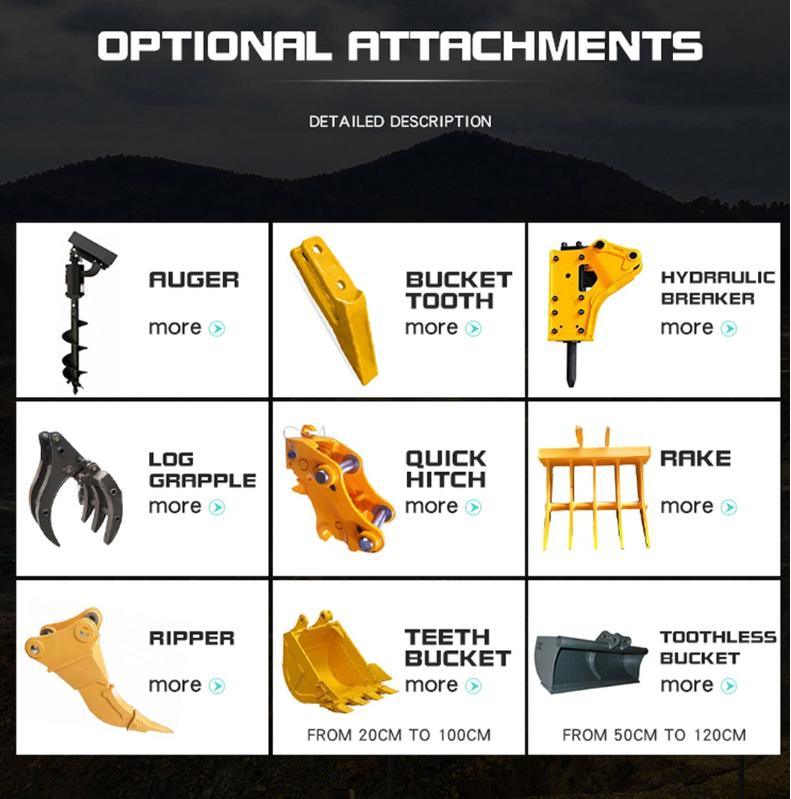 Good Service Hydraulic Transmission Infront Machinery Construction 13.5 Ton Excavator