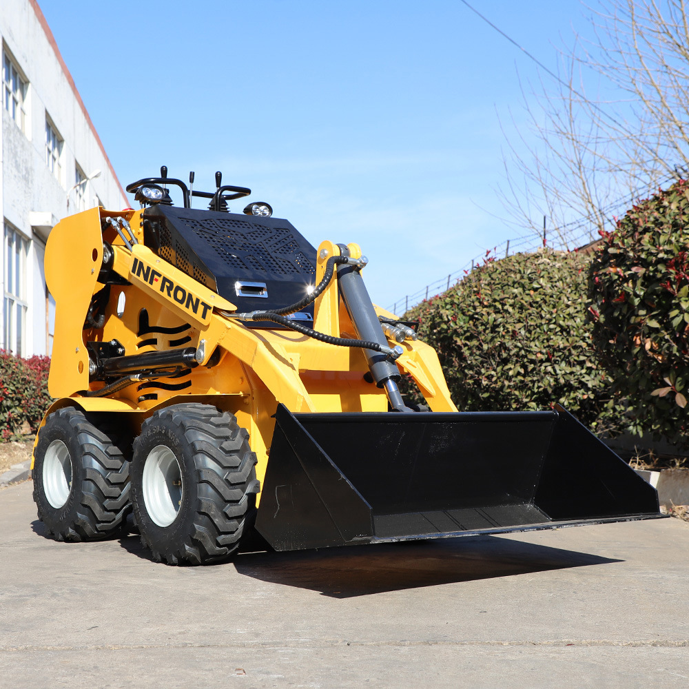 Wheel Tracked Skid Steer Loader Mini 500kg 700kg 850kg 950kg Skid Steer Loaders with Bucket Mixer Attachment