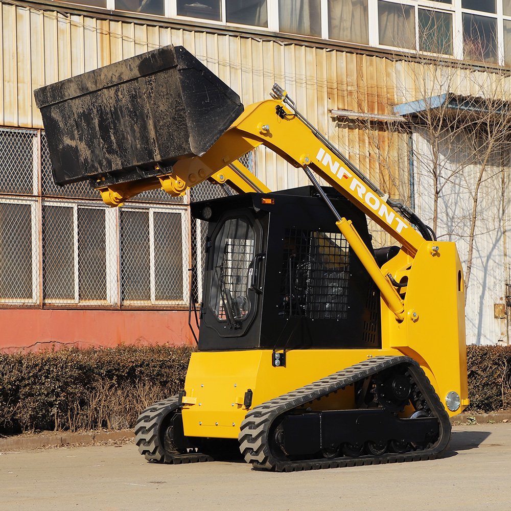 Factory Supply Front Mini 4 Wheel New Energy Electric Skid Steer Loader with Multiple Configurations for Household Use