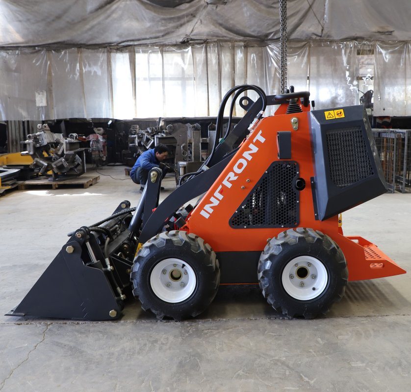 High Quality Landscaping Garden Floating Functions Small Mini Track Skid Steer Loader with Self Leveling Bucket