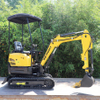 CE EPA Euro 5 Chinese 1.8 Tons Mini Excavator Compact Bagger with Closed Cabin