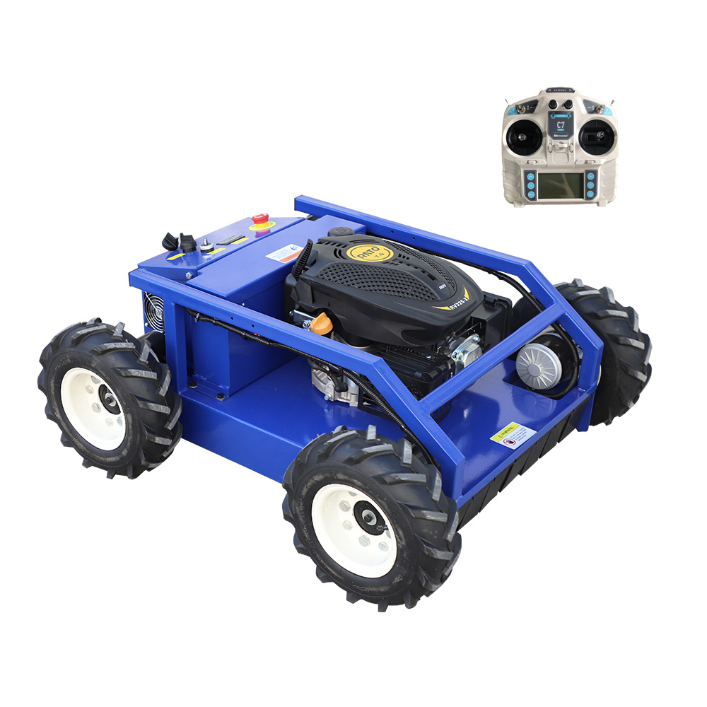 2024 New Robot Remote Control Lawn Mower Lithium Battery Crawler Lawn Mower with Snow Shovel