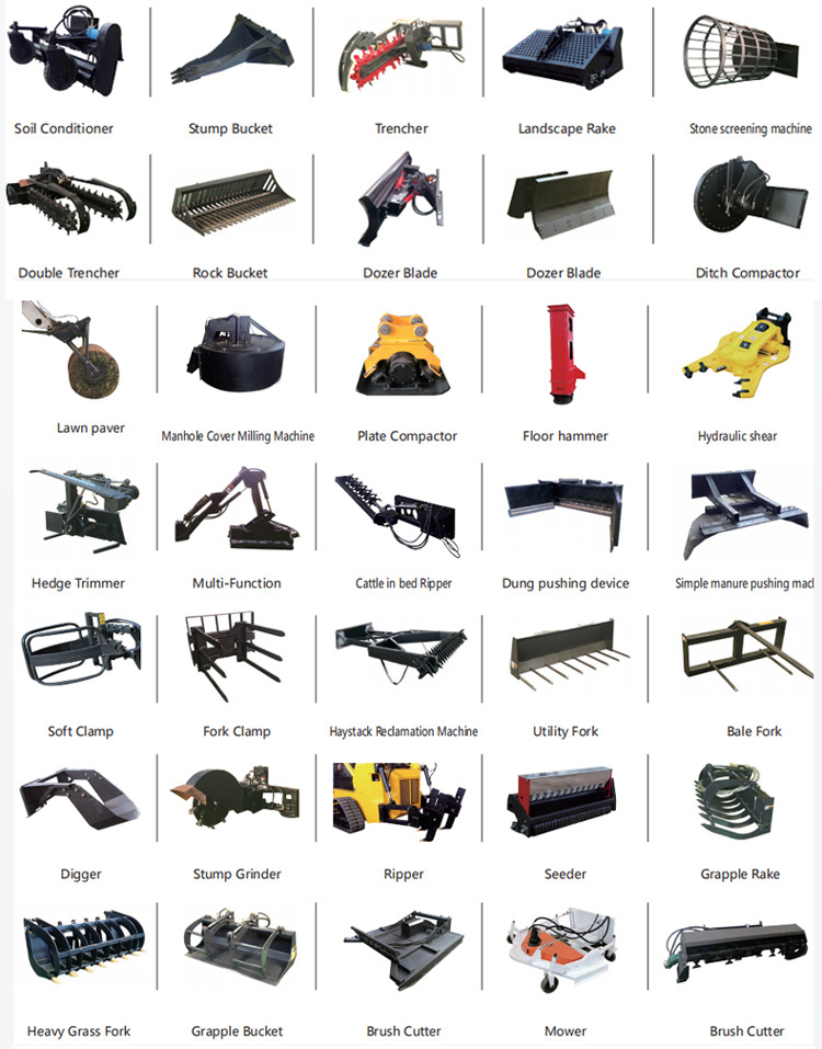 OEM Customization Factory Hot Small Skid Steer Front End Loader with Bucket Compact Skid Steer Loader