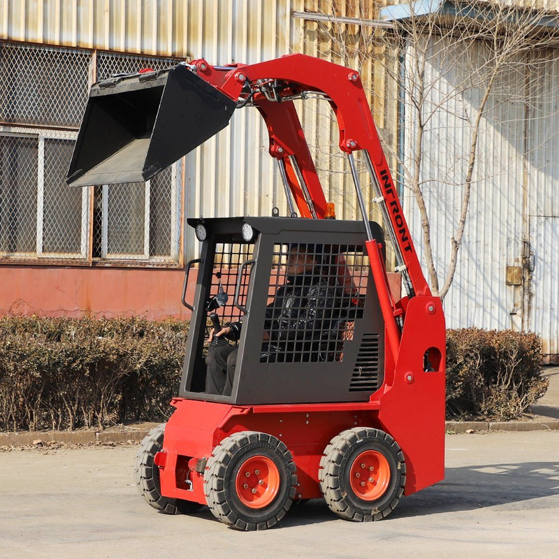 Factory Supply Front Mini 4 Wheel New Energy Electric Skid Steer Loader with Multiple Configurations for Household Use