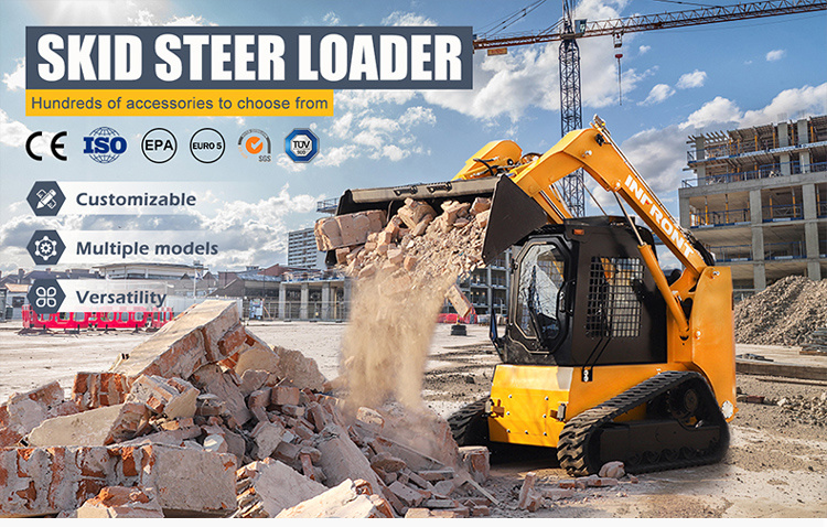 Free Shipping EPA4 Euro 5 Cheap Skid Steer EPA Engine Loaders Crawler Skid Steer Loader Jc75 Skid Steer Loader for Sale